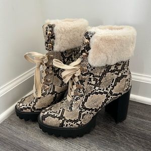 Snakeskin Winter Booties